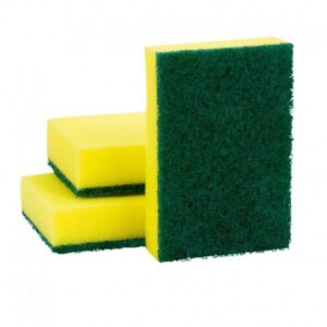 ESPONJA MULTIUSO VERDE/AMARELA 110X74X23MM - MAXX NOBRE