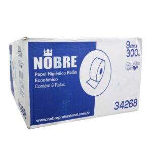 PAPEL HIGIÊNICO ROLÃO C/8 X 9CM X 300M - NOBRE