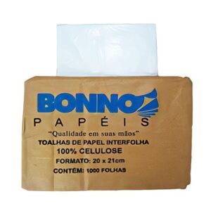 PAPEL TOALHA 20,0X21,0CM BRANCO C/1000 FLS - BONNO