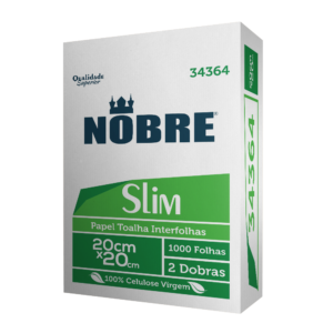 PAPEL TOALHA INTERFOLHA C/1000FLS. 20X20CM. 2D. - NOBRE SLIM